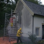 Verf verwijderen van stucwerk