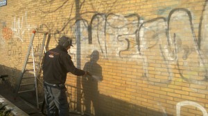 Jumbo supermarkt - Graffiti verwijderen