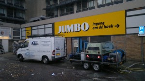 Jumbo supermarkt - Graffiti verwijderen
